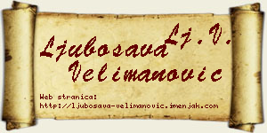 Ljubosava Velimanović vizit kartica